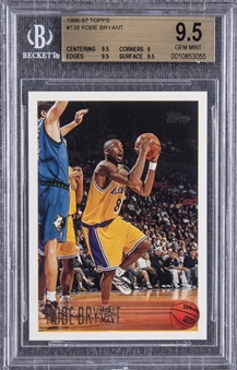 1996-97 Topps #138 Kobe Bryant Rookie Card – BGS GEM MINT 9.5